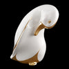 Papera becca ala h21 in ceramica colore Bianco con dettagli Oro