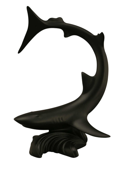 Squalo h 60 in ceramica colore Nero Opaco