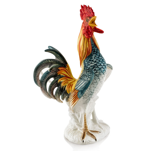 Gallo h33 che canta in ceramica Colorato