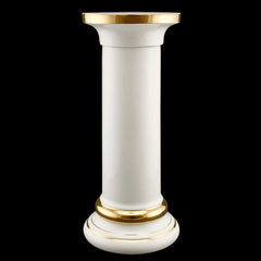 Colonna h72 in ceramica colore Bianco Oro
