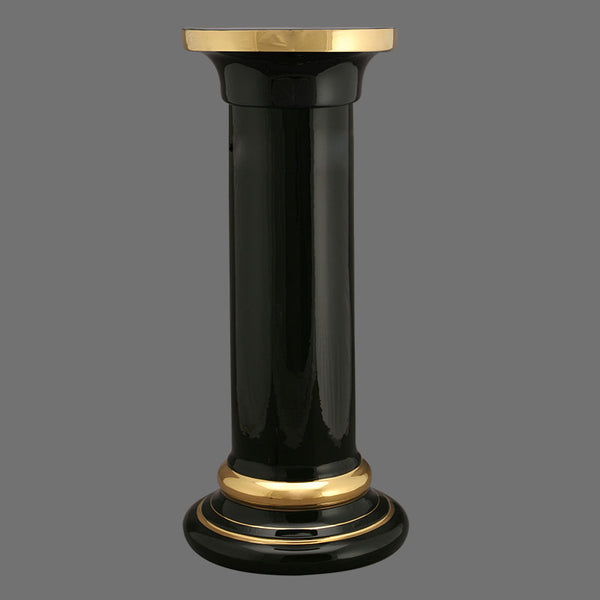 Colonna h72 in ceramica colore Nero Oro