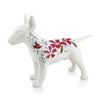 Bull terrier in ceramica decoro floreale