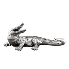 coccodrillo in ceramica artistica dipinta a mano collezione animali, artigianato di alta qualità, oggetti di lusso per arredamento