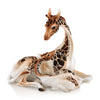 Giraffa con Cucciolo accovacciata 41x36 in ceramica Colorato